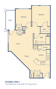Sloans Lake I two bedroom patio home senior rental housing Denver