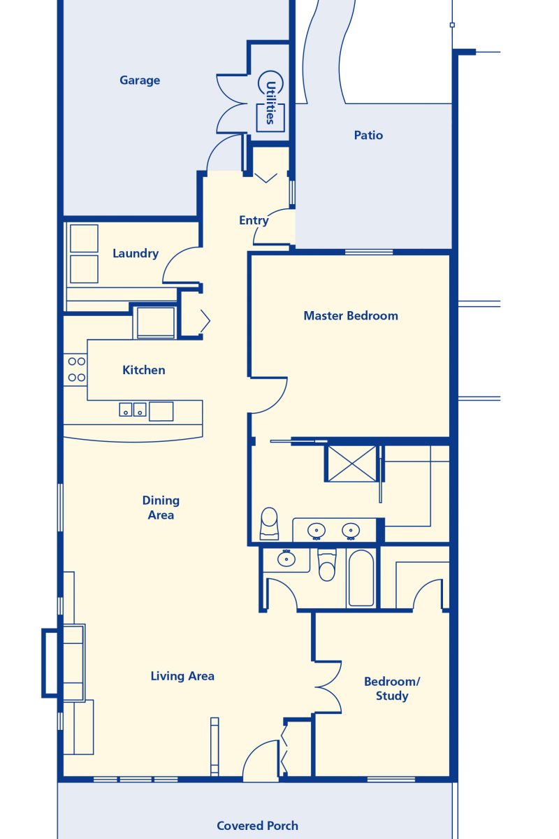 The Spruce Two bedroom two bath 1525 square feet senior independent retirement residence living Denver